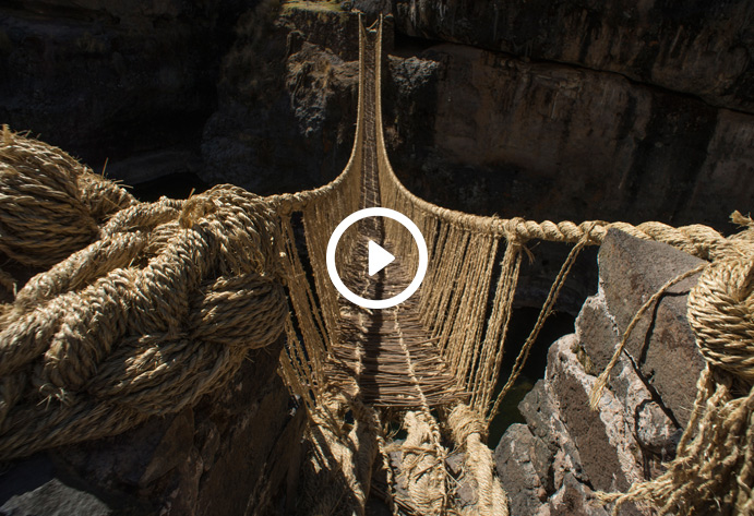 Annual renovation of the Q’eswachaka suspension bridge video