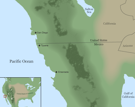 Map of Kumeyaay lands