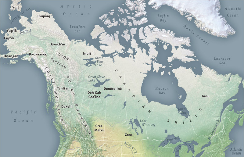 Map of the Arctic and Subarctic