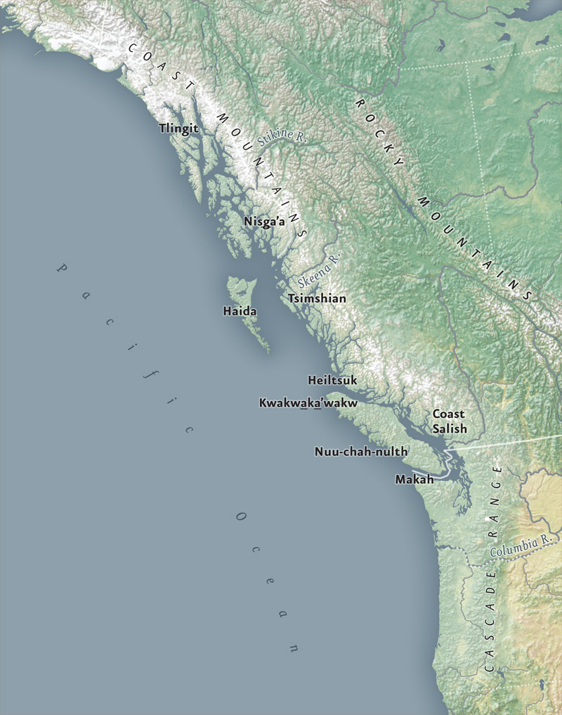 Map of the Northwest Coast