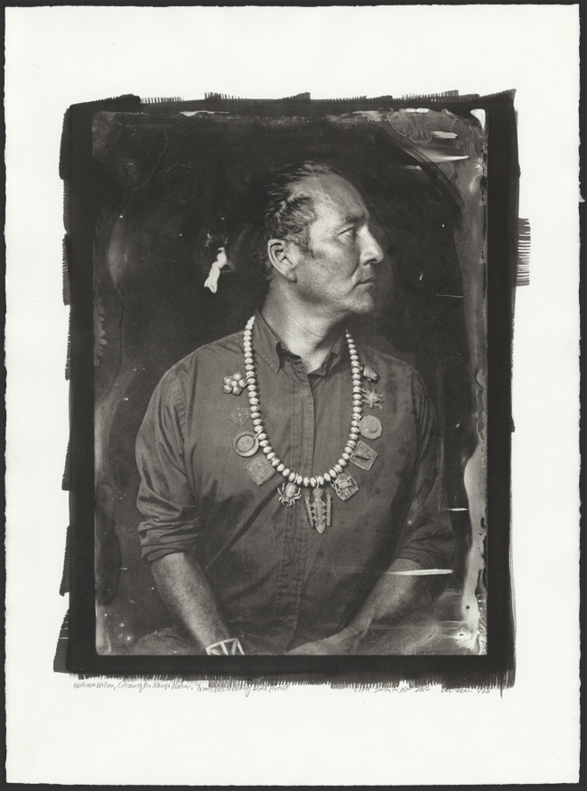 Will Wilson (Diné/Bilagáana), b. 1969, William Wilson, Citizen of the Navajo Nation, Trans-Customary Diné Artist, CIPX NDN MRKT, 2012. Platinum print, 1/20. (26/9279)