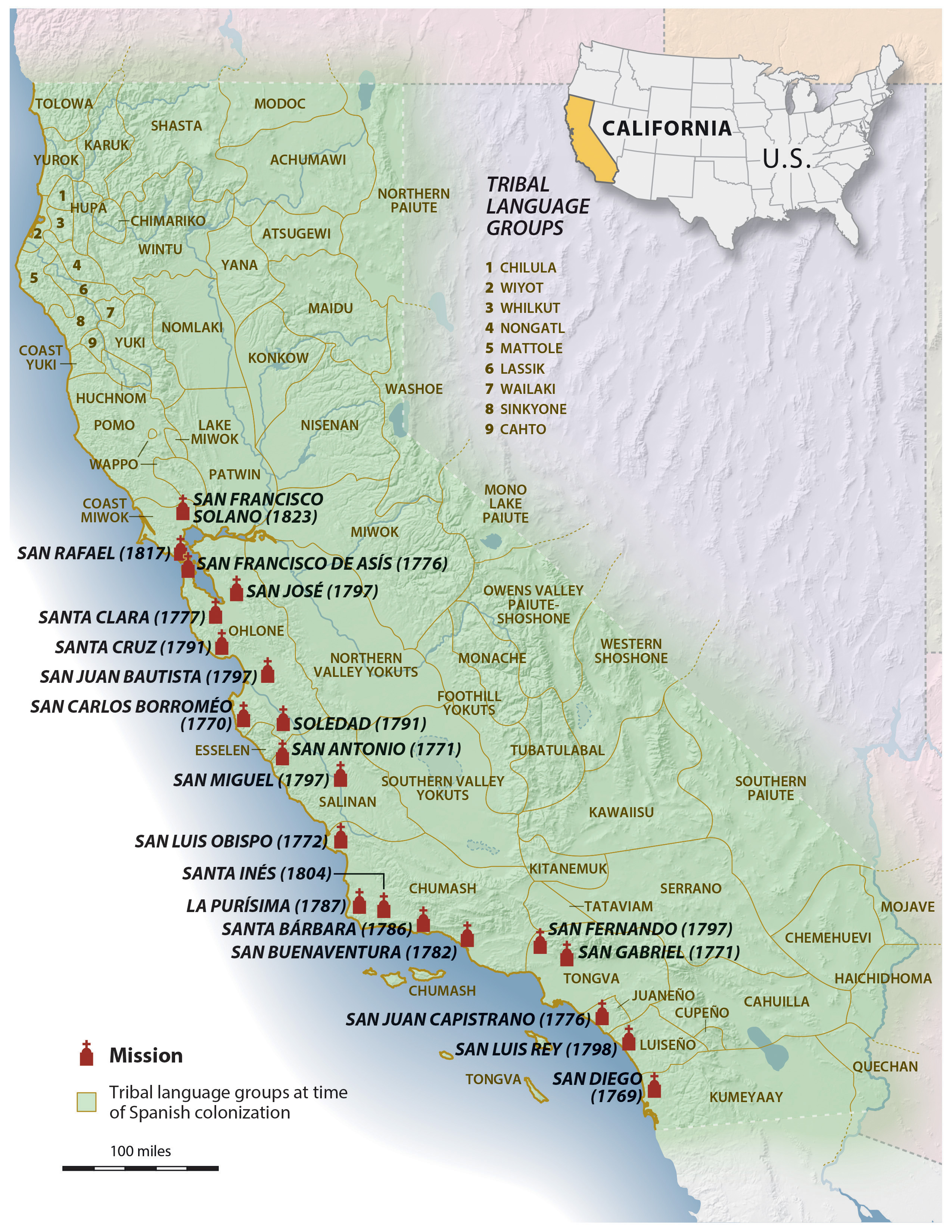 Map illustration of California