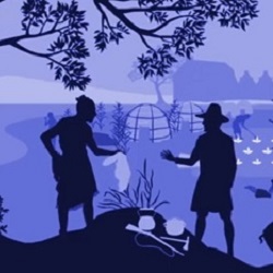 illustration of silhouetted figures